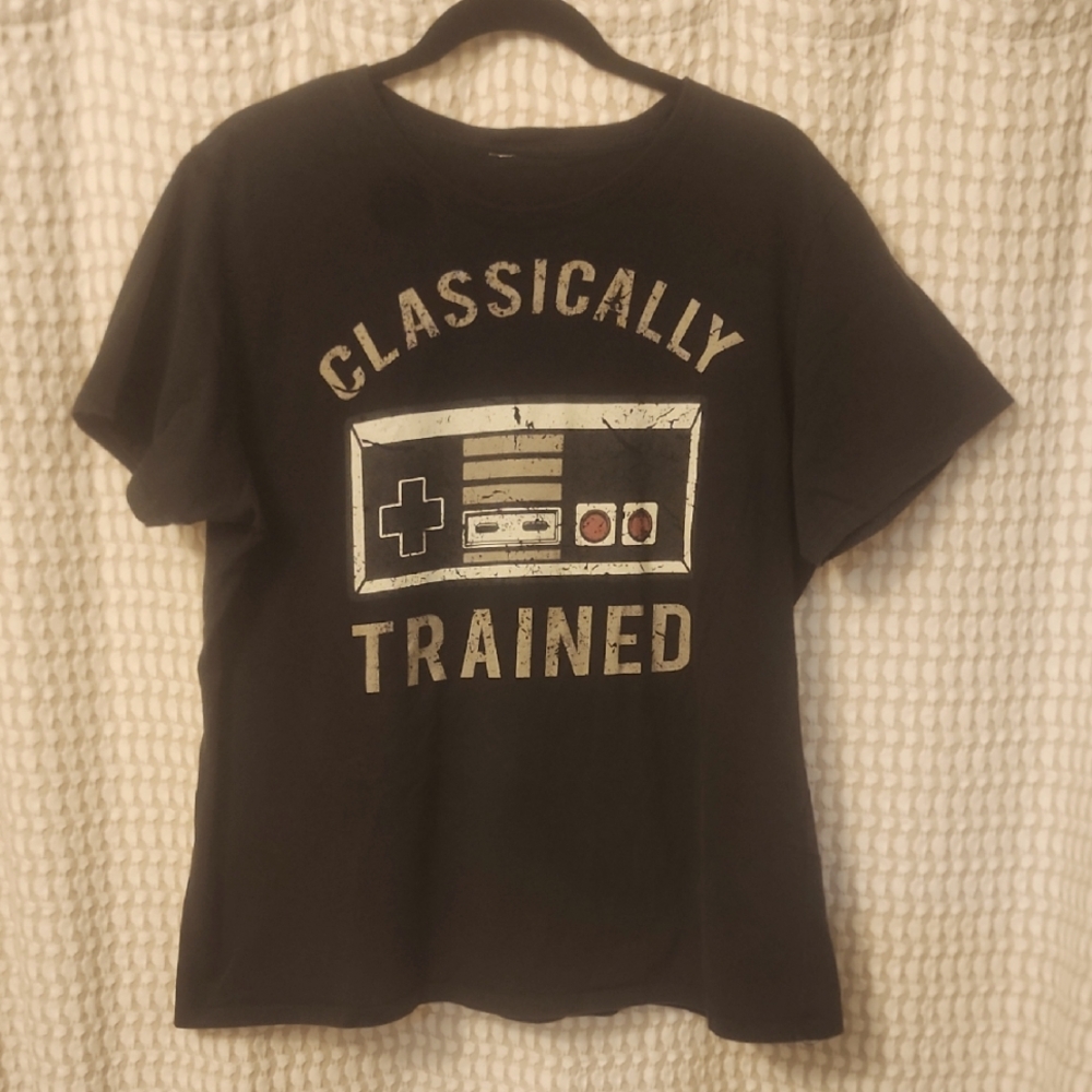 Women's Black 'Classically Trained' Graphic Nintendo T-Shirt